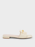 CHARLES & KEITH Knotted Accent Slide Sandals Chalk