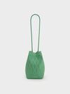 CHARLES & KEITH Genoa Knitted Drawstring Bag Green