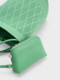 CHARLES & KEITH Genoa Knitted Drawstring Bag Green