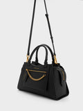 CHARLES & KEITH Avis Trapeze Tote Bag Black