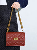 CHARLES & KEITH Micaela Quilted Chain Bag Brick