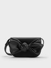 CHARLES & KEITH Bow Crossbody Bag Black