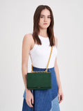 CHARLES & KEITH Georgette Chain Handle Bag Dark Green