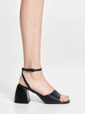 CHARLES & KEITH Chunky Block Heel Sandals Black