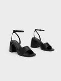 CHARLES & KEITH Chunky Block Heel Sandals Black