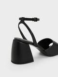 CHARLES & KEITH Chunky Block Heel Sandals Black