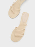 CHARLES & KEITH Women Blade Heel Thong Sandals Nude