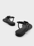 CHARLES & KEITH Koa Thong Sandals Black