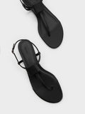 CHARLES & KEITH Koa Thong Sandals Black