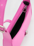 CHARLES & KEITH Women Cesia Metallic Accent Shoulder Bag Pink