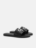 PEDRO Icon Satin Sandals - Black