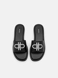 PEDRO Icon Satin Sandals - Black