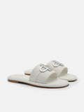 PEDRO Icon Satin Sandals - Chalk