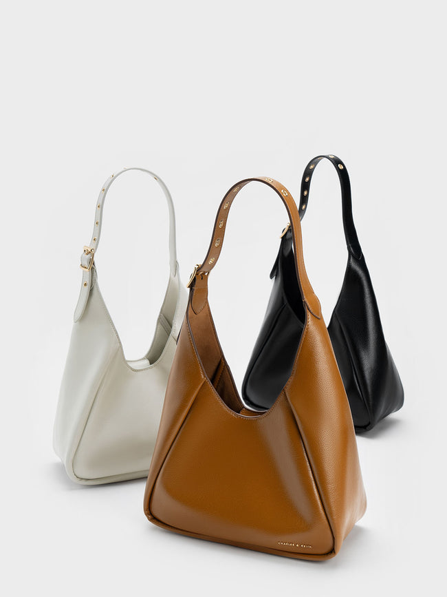 CHARLES & KEITH Women Buzz Hobo Bag_White