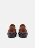 PEDRO Leather Brogue Derby Shoes - Cognac