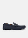 PEDRO Jackson Leather Moccasins - Navy