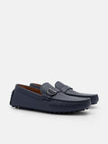 PEDRO Jackson Leather Moccasins - Navy