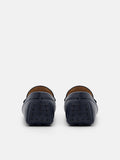 PEDRO Jackson Leather Moccasins - Navy