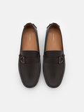 PEDRO Jackson Leather Moccasins - Dark Brown