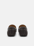 PEDRO Jackson Leather Moccasins - Dark Brown