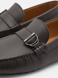 PEDRO Jackson Leather Moccasins - Dark Brown