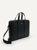 PEDRO Men Allen Leather Briefcase - Black