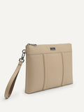 PEDRO Men Allen Leather Portfolio Bag - Sand