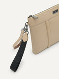 PEDRO Men Allen Leather Portfolio Bag - Sand