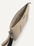 PEDRO Men Allen Leather Portfolio Bag - Sand