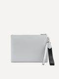 PEDRO Men Allen Leather Portfolio Bag - Light Grey