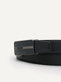 PEDRO Men Embossed Leather Automatic Belt - Black