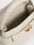 CHARLES & KEITH Women Aubrielle Croc-Effect Top Handle Bag_Ivory