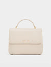 CHARLES & KEITH_Front Flap Top Handle Bag_Ivory