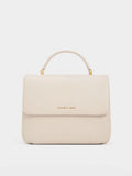 CHARLES & KEITH_Front Flap Top Handle Bag_Ivory