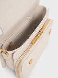 CHARLES & KEITH_Front Flap Top Handle Bag_Ivory
