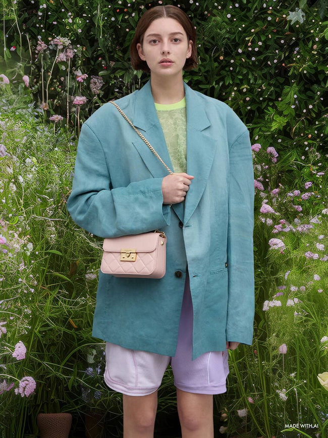 Alva Quilted Chain-Handle Bag_Light Pink