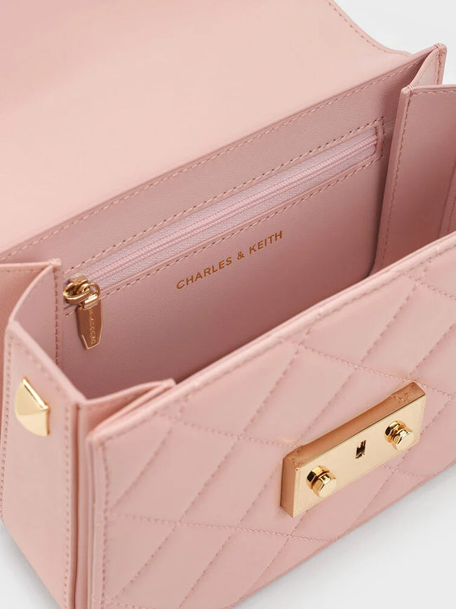 Alva Quilted Chain-Handle Bag_Light Pink