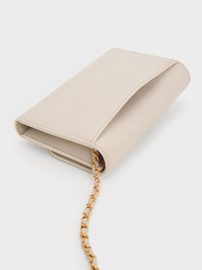Octavia Front Flap Long Wallet_Ivory