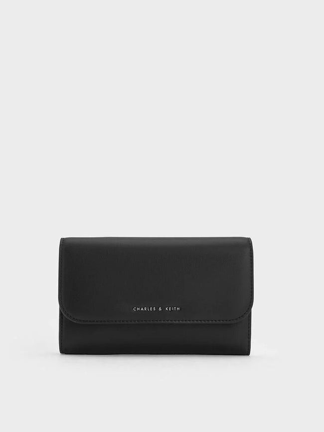 Octavia Front Flap Long Wallet_Noir