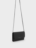 Octavia Front Flap Long Wallet_Noir