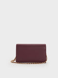 Octavia Front Flap Long Wallet_Wineberry Red