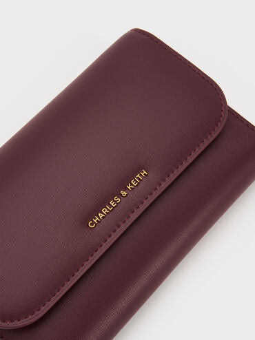 Octavia Front Flap Long Wallet_Wineberry Red