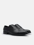 PEDRO Leather Brogue Oxford Shoes - Black