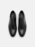 PEDRO Leather Brogue Oxford Shoes - Black