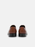 PEDRO Leather Brogue Oxford Shoes - Cognac