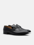 PEDRO Leather Buckle Loafers - Black