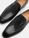 PEDRO Leather Buckle Loafers - Black