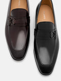 PEDRO Leather Buckle Loafers - Black