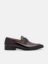 PEDRO Leather Buckle Loafers - Dark Brown