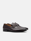 PEDRO Leather Buckle Loafers - Dark Brown